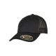 FLEXFIT 110 RECYCLED ALPHA SHAPE TRUCKER BLACK