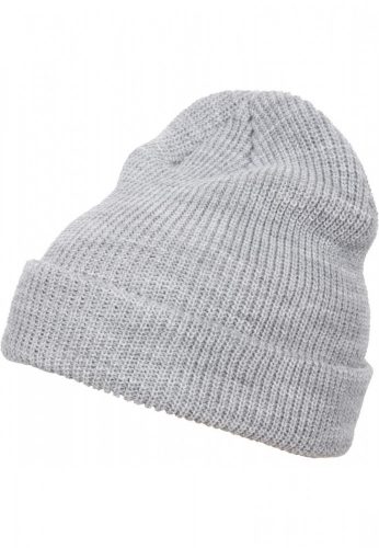 FLEXFIT LONG KNIT BEANIE HEATHER GREY