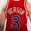 MITCHELL & NESS NBA PHILADELPHIA 76ERS ALLEN IVERSON #3 SWINGMAN JERSEY RED