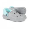 CROCS BAYA LINED FUZZ STRAP CLOG Grey/Ice Blue