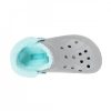 CROCS BAYA LINED FUZZ STRAP CLOG Grey/Ice Blue