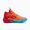 Puma MB.04 Lamelo Ball Phoenix Red-Orange Glow-Fluro Orange Pes-Purple Glimmer 38