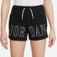 JORDAN PINK SATIN FT GIRLS SHORTS BLACK