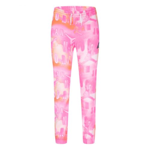 JORDAN BIG KIDS' ESSENTIALS PRINTED FLEECE PANTS PINKSICLE