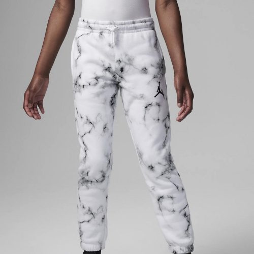 JORDAN KIDS ESSENTIALS PRINTED FLEECE PANTS WHITE