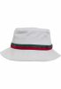 FLEXFIT STRIPE BUCKET HAT WHITE/FIRE RED/GREEN