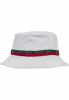 FLEXFIT STRIPE BUCKET HAT WHITE/FIRE RED/GREEN