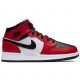 AIR JORDAN 1 MID BLACK/BLACK-GYM RED