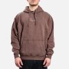 KARL KANI SWEATSHIRT SMALL SIGNATURE OS WASHED HEAVY SWEAT LANDSCAPE HOODIE BROWN S