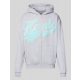 Karl Kani Star Logo Os Full Zip Hoodie Grey Melange/light Blue S