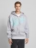 Karl Kani Star Logo Os Full Zip Hoodie Grey Melange/light Blue L