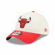 NEW ERA NBA CHICAGO BULLS DRAFT 9TWENTY STRAPBACK CAP CREAM/RED