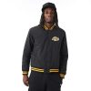 NEW ERA LOS ANGELES LAKERS TEAM LOGO BOMBER JACKET BLACK