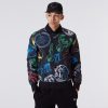 NEW ERA NBA ALL OVER PRINT BOMBER JACKET BLACK 4XL