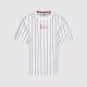 Karl Kani Small Signature Pinstripe Tee WHITE/BLACK