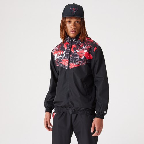 NEW ERA NBA CHICAGO BULLS PANEL TRACK JACKET BLACK S