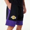 NEW ERA LOS ANGELES LAKERS NBA COLOUR BLOCK SHORTS BLACK XXL