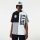 NEW ERA BROOKLYN NETS NBA CUT AND SEW OS TEE BLACK/WHITE