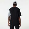 NEW ERA BROOKLYN NETS NBA CUT AND SEW OS TEE BLACK/WHITE