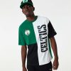 NEW ERA BOSTON CELTICS NBA CUT AND SEW OS TEE GREEN/BLACK/WHITE