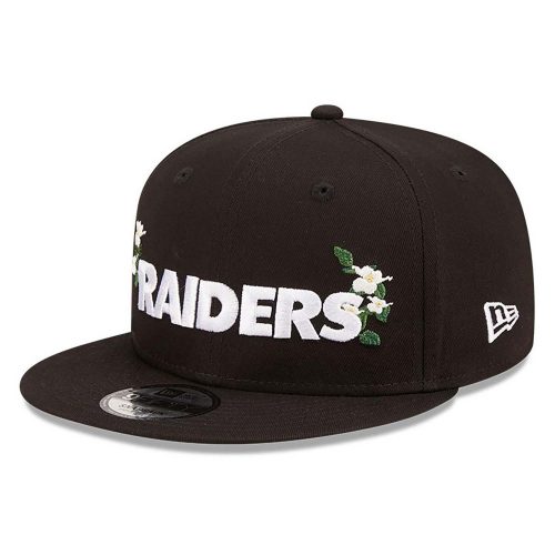 NEW ERA LAS VEGAS RAIDERS FLOWER WORDMARK 9FIFTY BLACK S/M