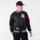 NEW ERA CHICAGO BULLS TEAM LOGO SATIN BOMBER BLACK S