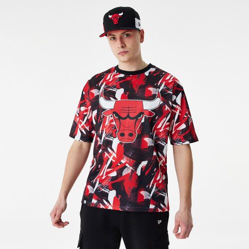 NEW ERA NBA AOP MESH OS TEE CHICAGO BULLS RED XL