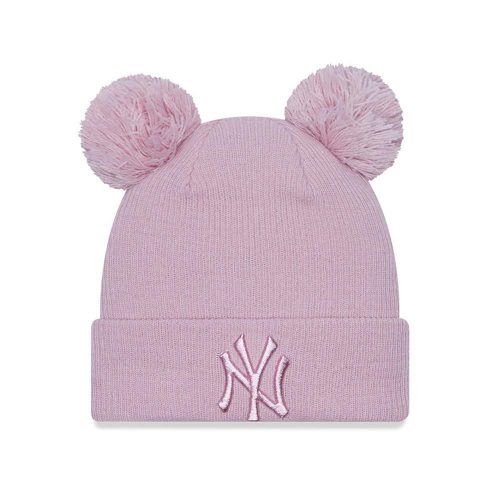 NEW ERA WMNS METALLIC LOGO BEANIE NEW YORK YANKEES PINK ONE