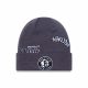 NEW ERA MULTI PATCH BEANIE BROOKLYN NETS GREY