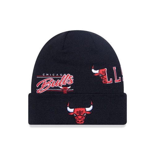 NEW ERA MULTI PATCH BEANIE CHICAGO BULLS BLACK ONE