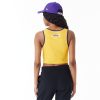 New Era NBA Team Wordmark Los Angeles Lakers Womens Crop Tank Top Yellow