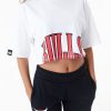 New Era NBA Team Wordmark Chicago Bulls Crop T-Shirt White L