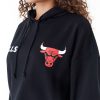 New Era NBA Team Logo Chicago Bulls Womens Crop Pullover Hoodie Black S