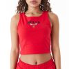 New Era NBA Team Logo Chicago Bulls Crop Tank Top Red XS