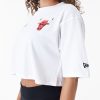 New Era NBA Team Logo Chicago Bulls Crop T-Shirt White L