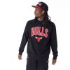 New Era NBA Arch Graphic Chicago Bulls Oversized Crew Neck Sweatshirt Black L