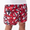 New Era NBA Team All Over Print Chicago Bulls Shorts Red M