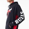 New Era NBA Mesh Panel Chicago Bulls Oversized Pullover Hoodie Black L