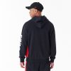 New Era NBA Mesh Panel Chicago Bulls Oversized Pullover Hoodie Black L