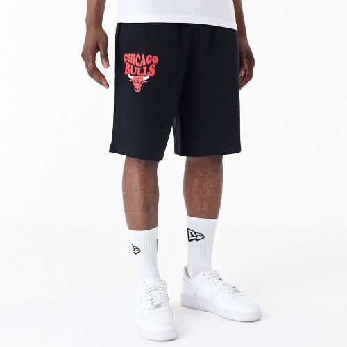 New Era NBA Script Chicago Bulls Oversized Shorts Black S