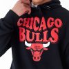 New Era NBA Script Chicago Bulls Oversized Pullover Hoodie Black XL