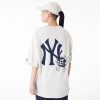 New Era MLB Food Graphic New York Yankees Oversized T-Shirt Cream S