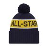 New Era NBA All Star Game 2024 Bobble Knit Beanie Hat Blue