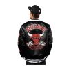 New Era NBA Chicago Bulls 2024 Rally Drive Satin Jacket Black L