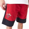 New Era NBA Colour Block Miami Heat Shorts Red L