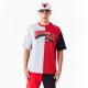 New Era NBA Half Pinstripe Chicago Bulls Oversized T-Shirt Red