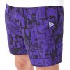 New Era NBA All Over Print Los Angeles Lakers Shorts Purple