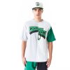 New Era NBA Half Pinstripe Boston Celtics Oversized T-Shirt White XL