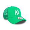 New Era League Essential New York Yankees A-Frame Trucker Cap Green