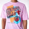 New Era Chicago Bulls Retro Graphic OS Tee Pink